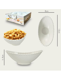 WHITE BOWL 13x8x4cm