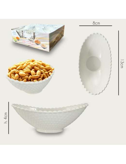 WHITE BOWL 13x8x4cm