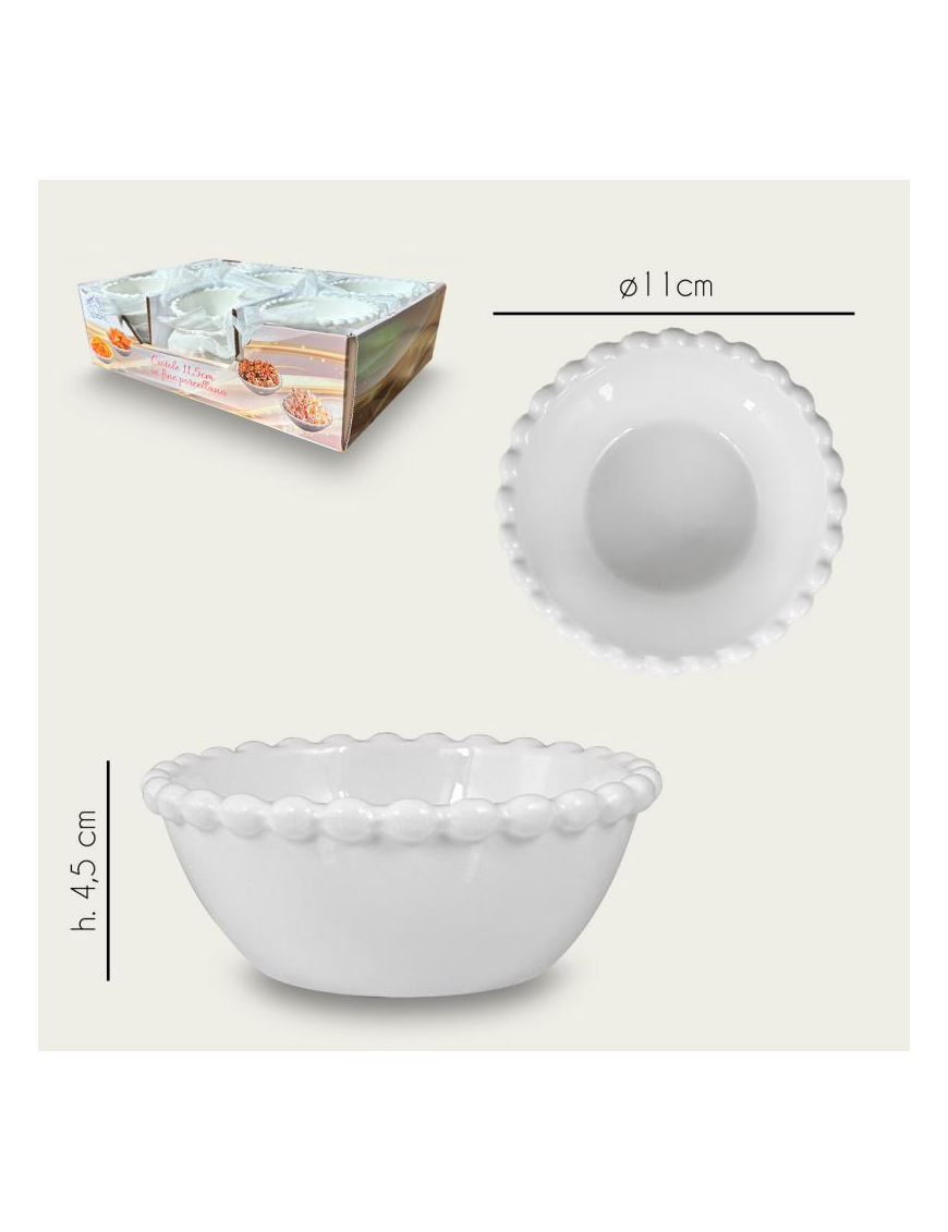 WHITE BOWL 11x11x4.5cm