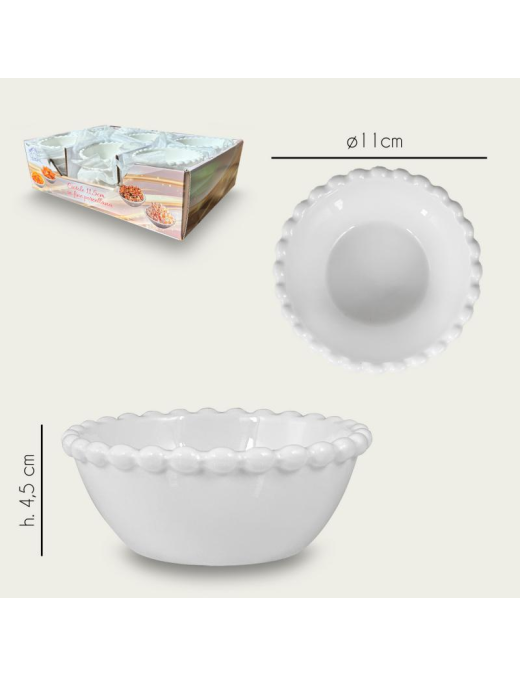 WHITE BOWL 11x11x4.5cm