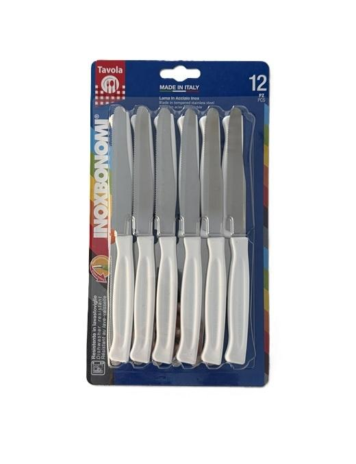 COLTELLI TAVOLA 12pz 11cm BIANCO