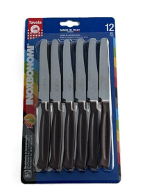 COLTELLI TAVOLA 12pz 11cm MARRONE