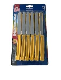 COLTELLI TAVOLA 12pz 11cm GIALLO