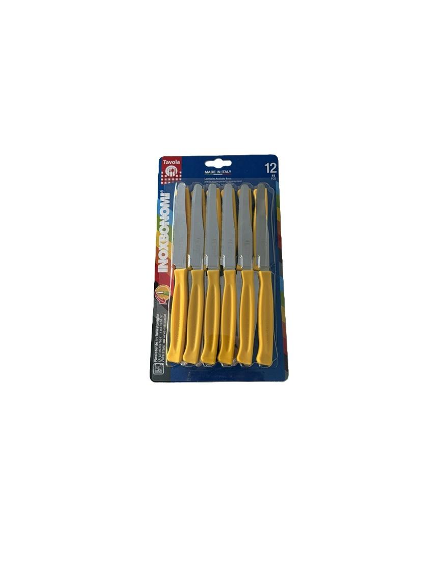 COLTELLI TAVOLA 12pz 11cm GIALLO