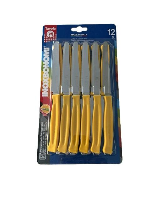 TABLE KNIVES 12pcs 11cm YELLOW