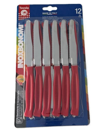 TABLE KNIVES 12pcs 11cm RED