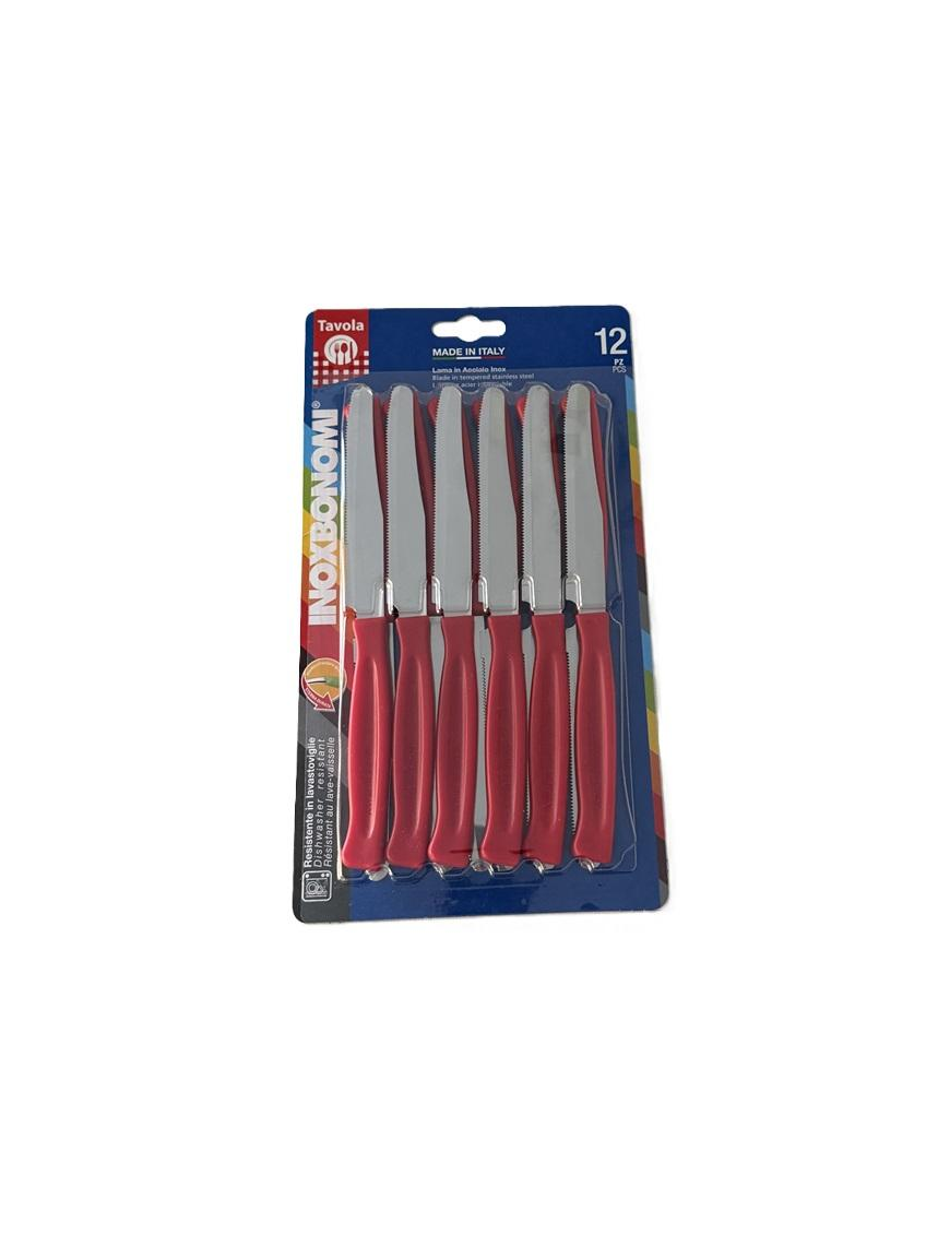TABLE KNIVES 12pcs 11cm RED
