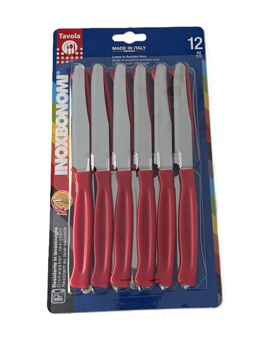 TABLE KNIVES 12pcs 11cm RED