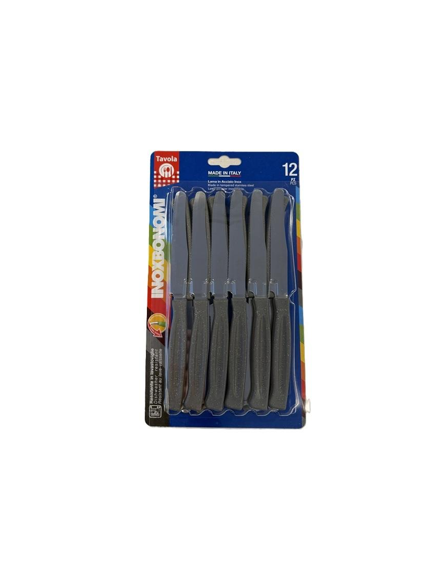 COLTELLI TAVOLA 12pz 11cm GRIGIO