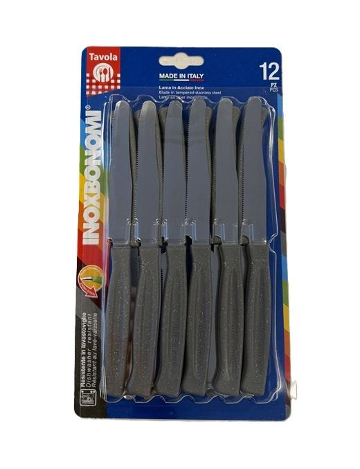 COLTELLI TAVOLA 12pz 11cm GRIGIO