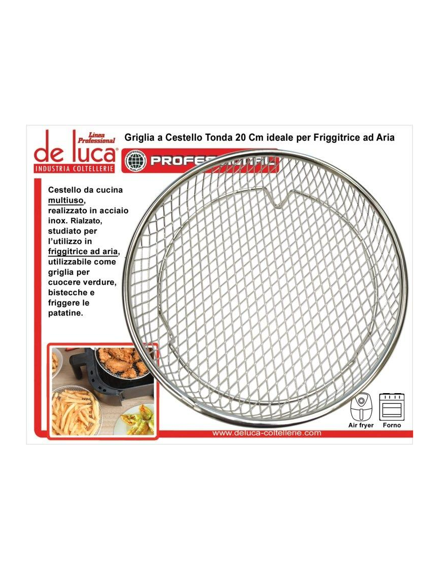 PROFESSIONAL CESTELLO FRIGGITRICE AD ARIA d.20cm