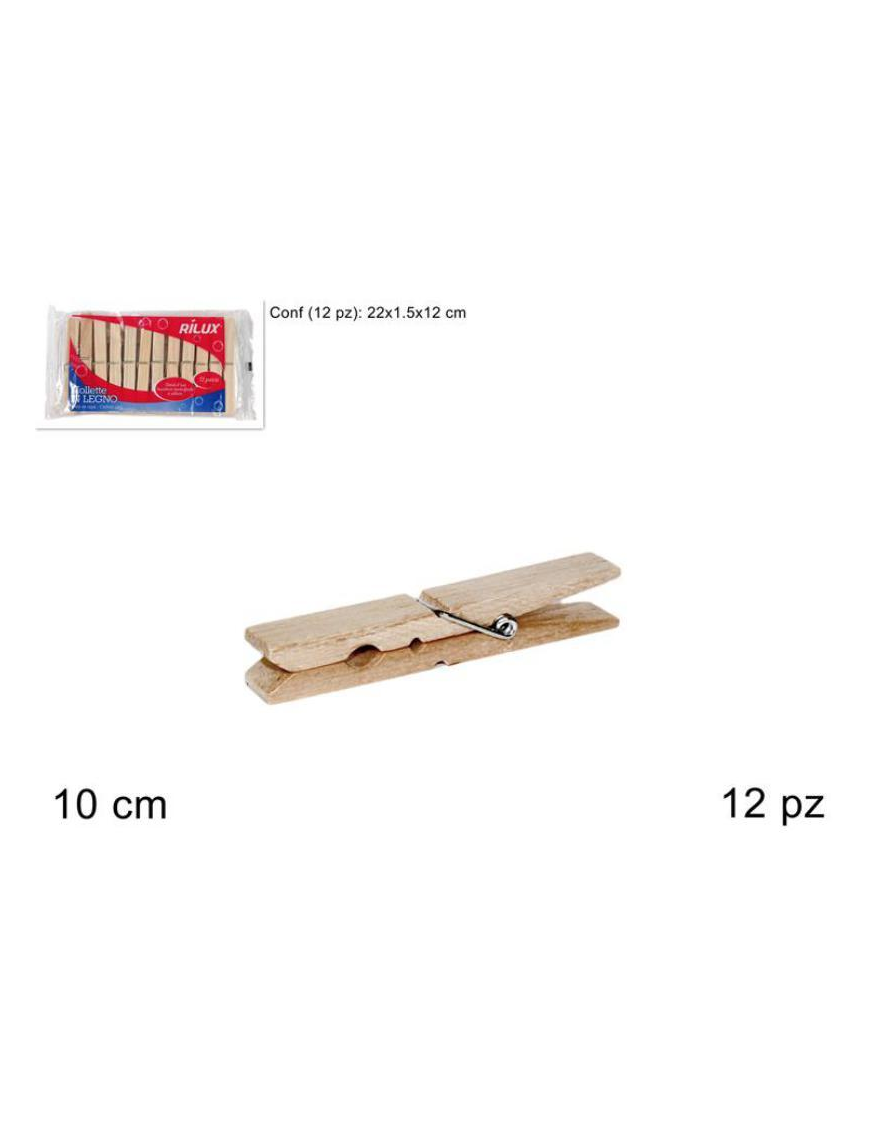 MOLLETTE LEGNO 12 PEZZI 10cm
