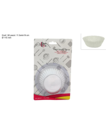 WHITE CAKE CUPS 115mm 50 PIECES