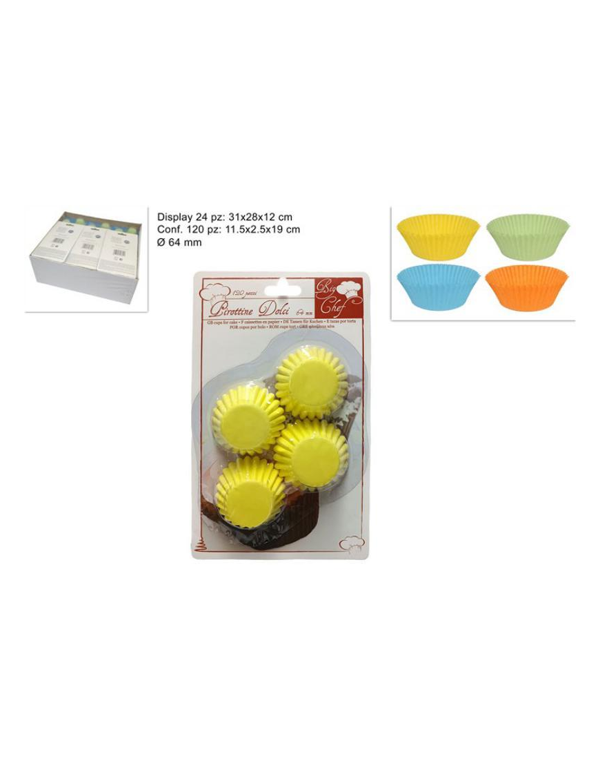 COLORED CAKE CUPS 64mm 120 PIECES