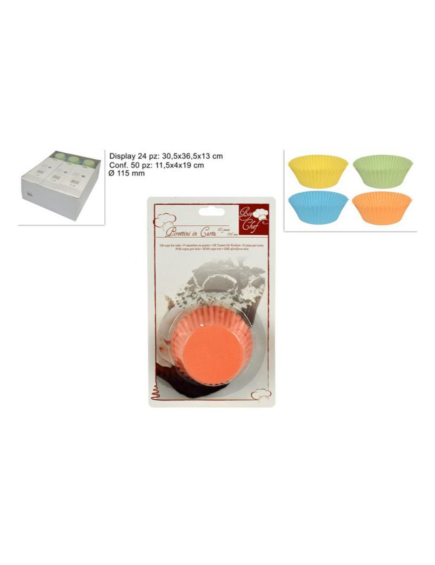 COLORED CAKE CUPS 115mm 50 PIECES