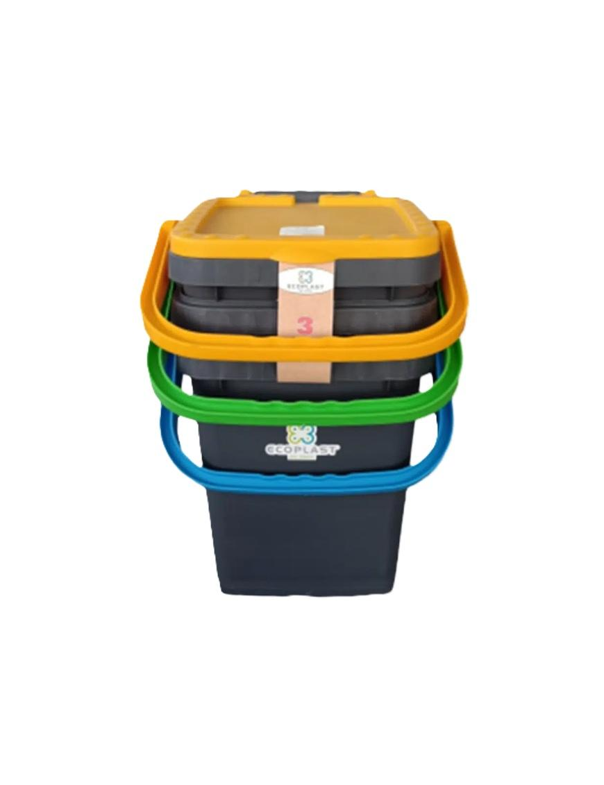 ECOPLUS 20lt waste bin, 3 pieces