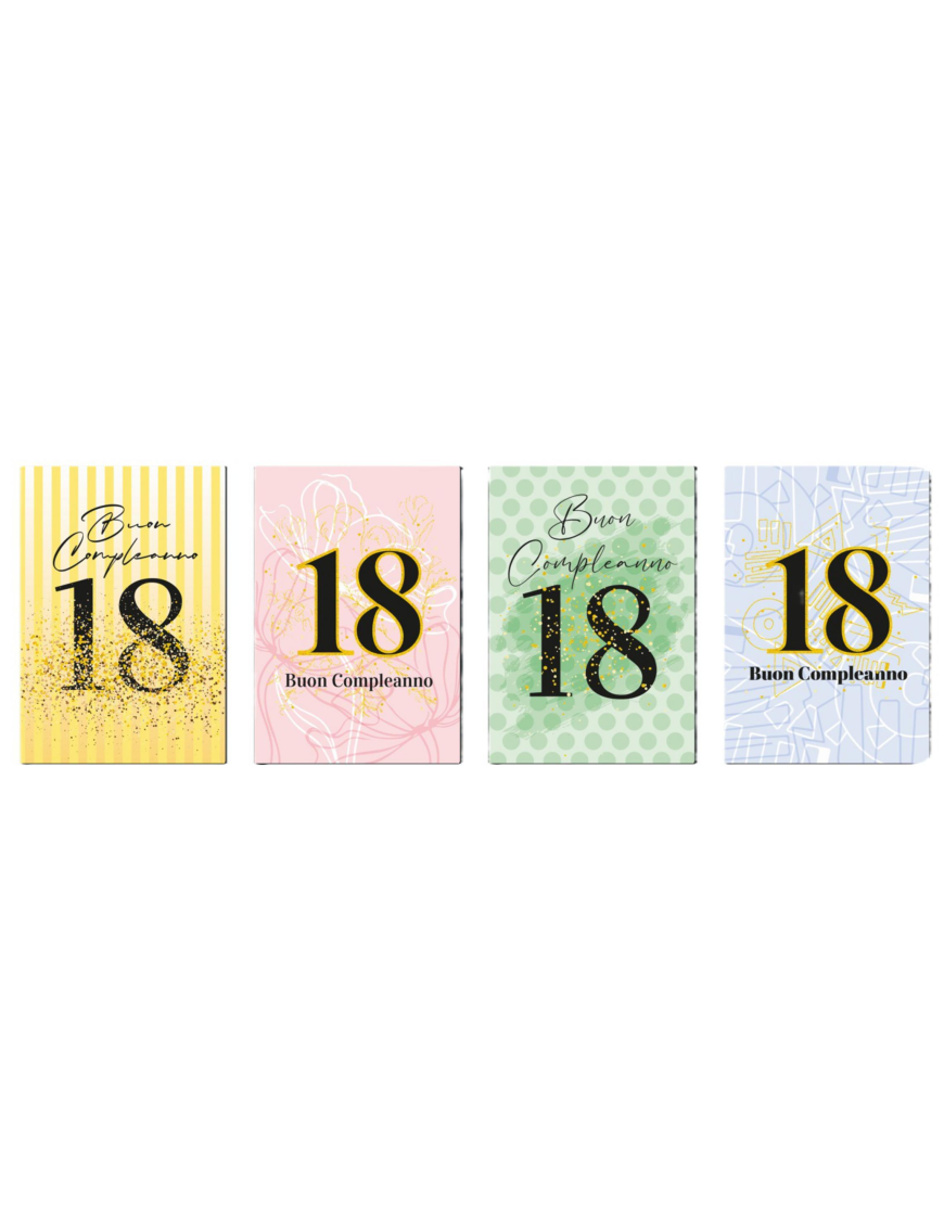 BIGLIETTI BUON COMPLEANNO 18 ANNI