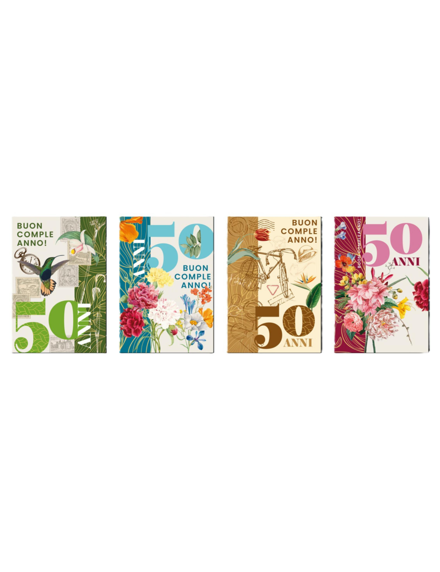 BIGLIETTI BUON COMPLEANNO 50 ANNI