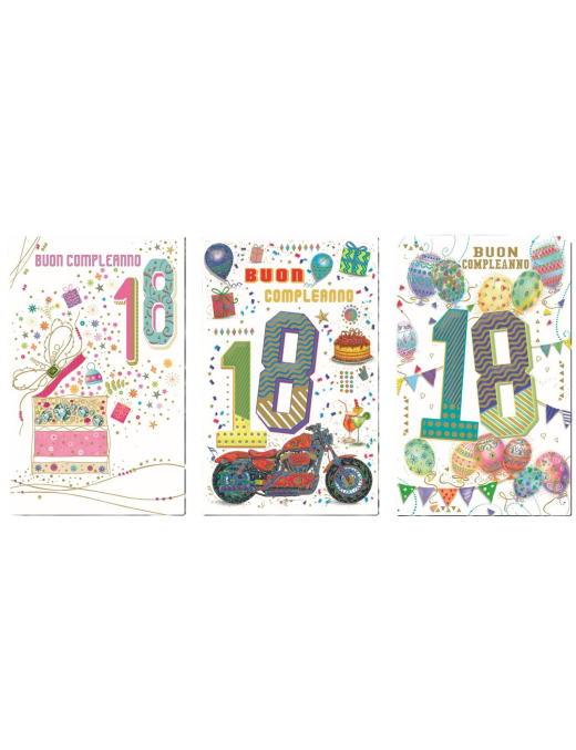 BIGLIETTI  MINI AUGURI 18 ANNI