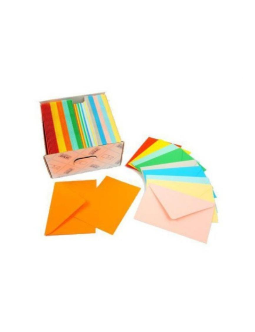 ENVELOPE + CARD 100 PIECES ASSORTED COLORS 12x18