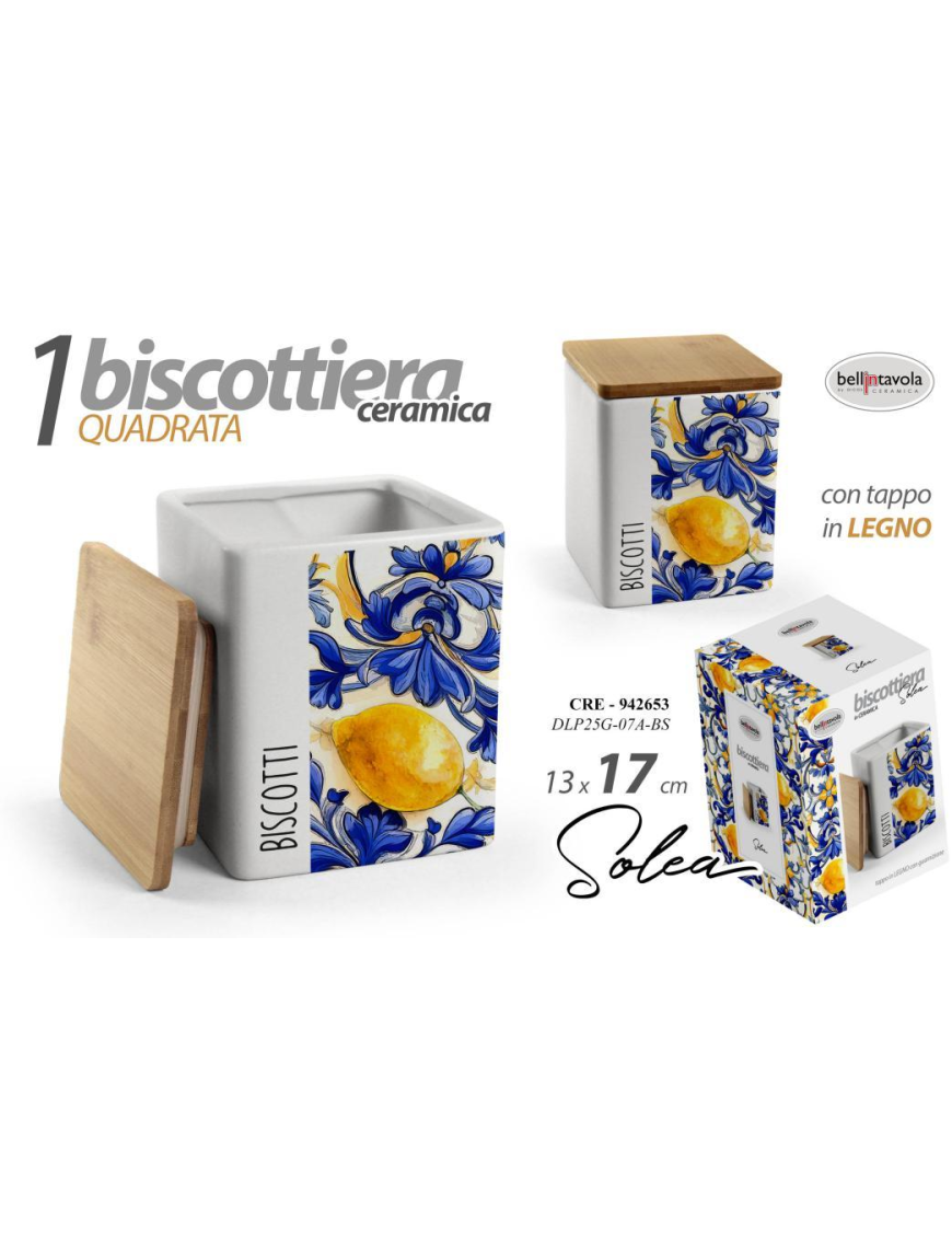 BARATTOLO QUADRO 13x15cm BISCOTTI