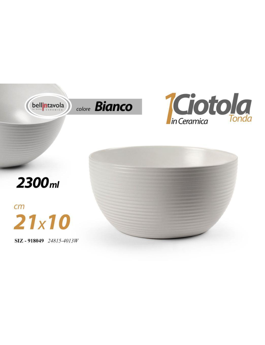 WHITE BOWL 21x10cm