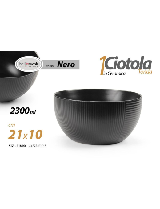 BLACK BOWL 21x10cm