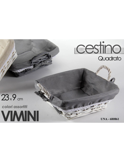 CESTINO VIMINI QUADRATO 23x9cm