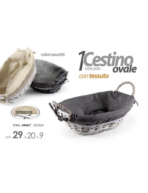 CESTINO VIMINI OVALE 29x20x9cm
