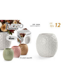 CERAMIC VASE ASSORTED COLORS 10x12cm