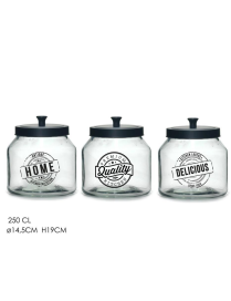 BARATTOLO CON COPERCHIO NERO 250cl