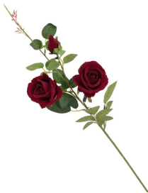 RED VELVET ROSE STEM 90cm