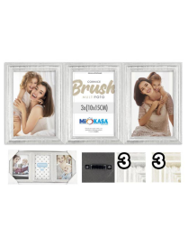 3-PACK BRUSH PHOTO FRAME