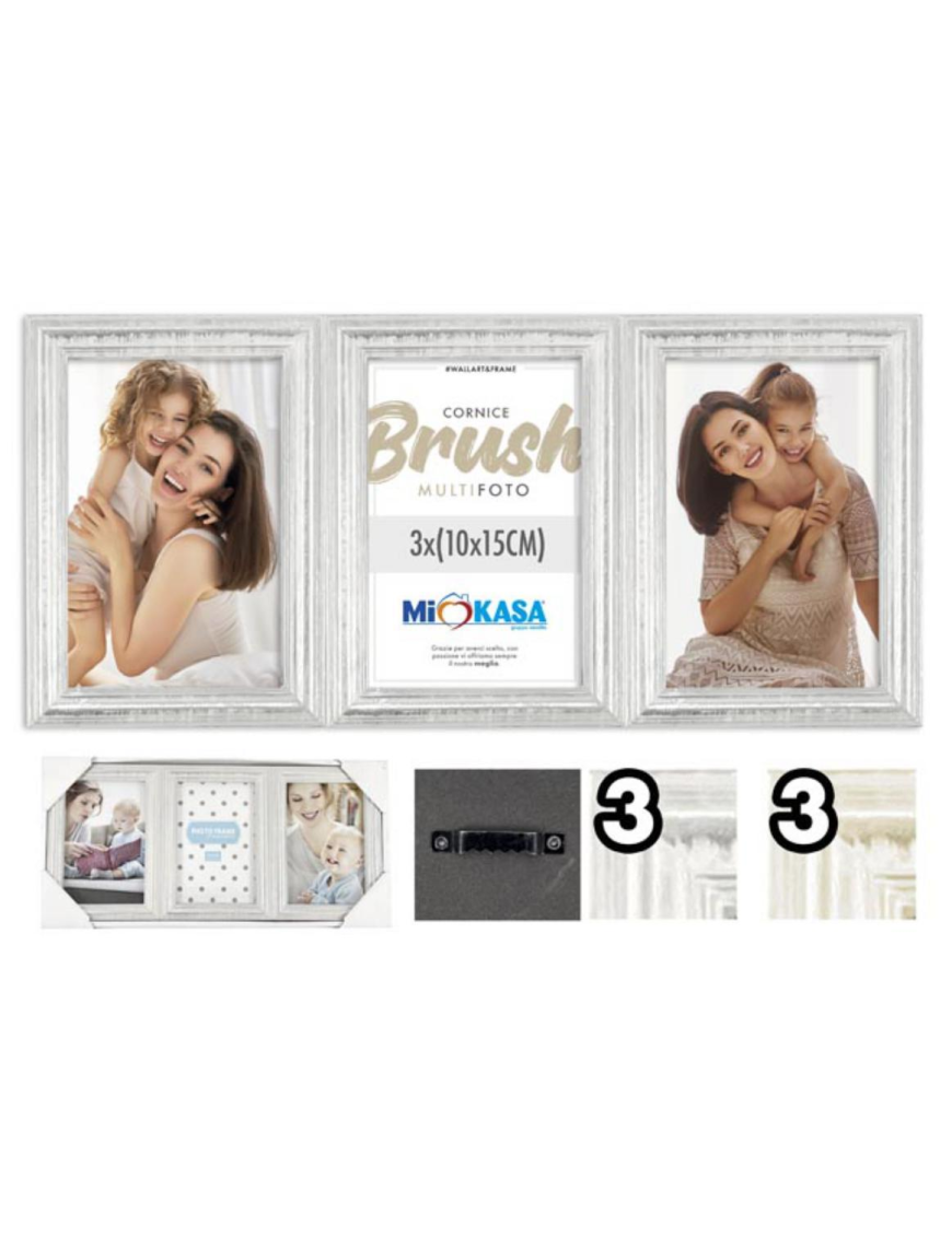 PORTAFOTO BRUSH 3 POSTI