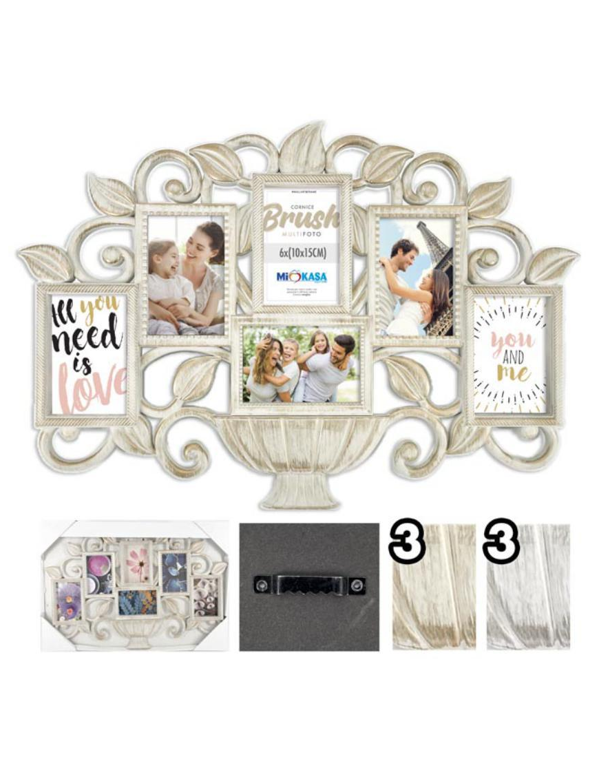 PORTAFOTO BRUSH FLORAL 6 POSTI