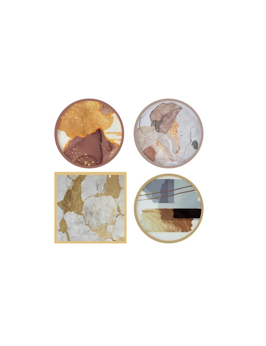 30x30x3 cm square marble-effect MDF tray