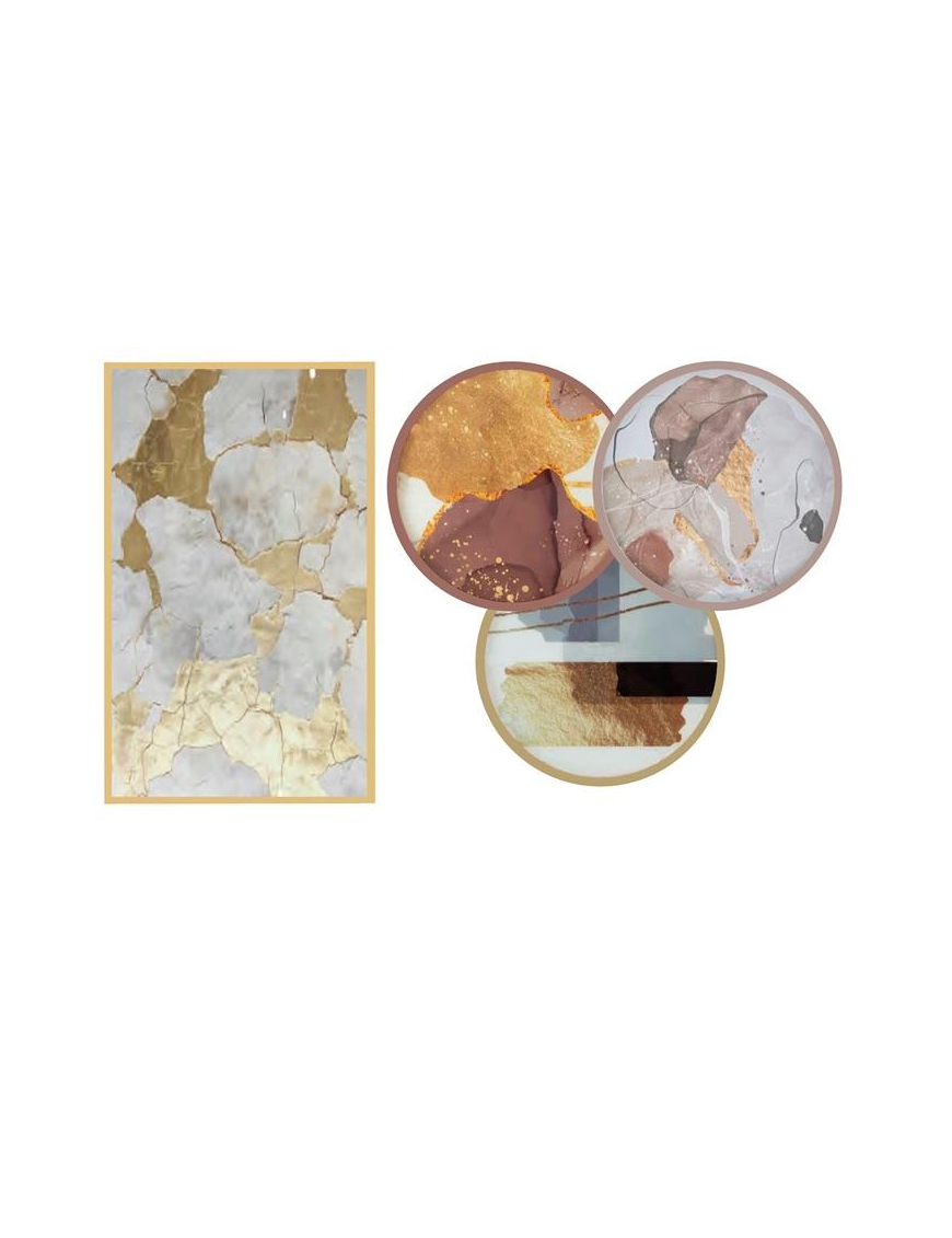 RECTANGULAR MARBLE-EFFECT MDF TRAY 40x25x4