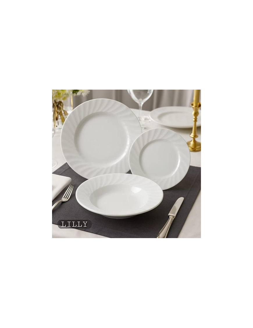 18-PIECE LILLY PLATE SET