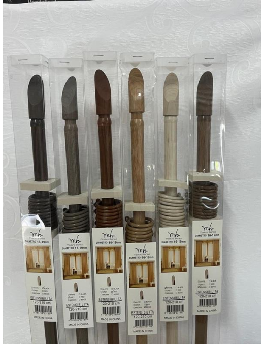BASTONE TENDA LEGNO 120-210 C19090