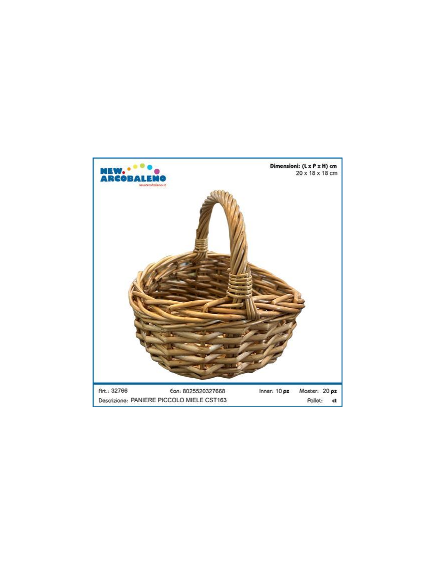 PANIERE IN VIMINI MIELE 20x18x18 CST163
