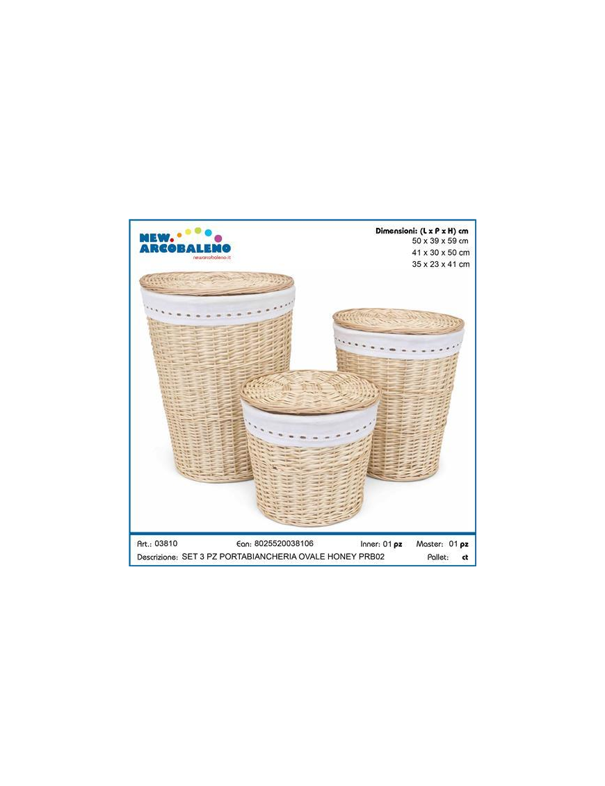 PORTABIANCHERIA HONEY 3pz OVALE PRB02