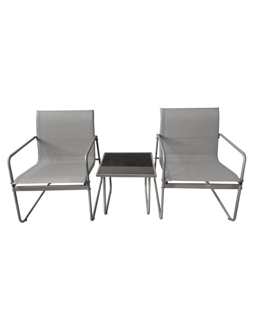 SET 3pezzi 2 POLTRONE+TAVOLINO GRIGIO