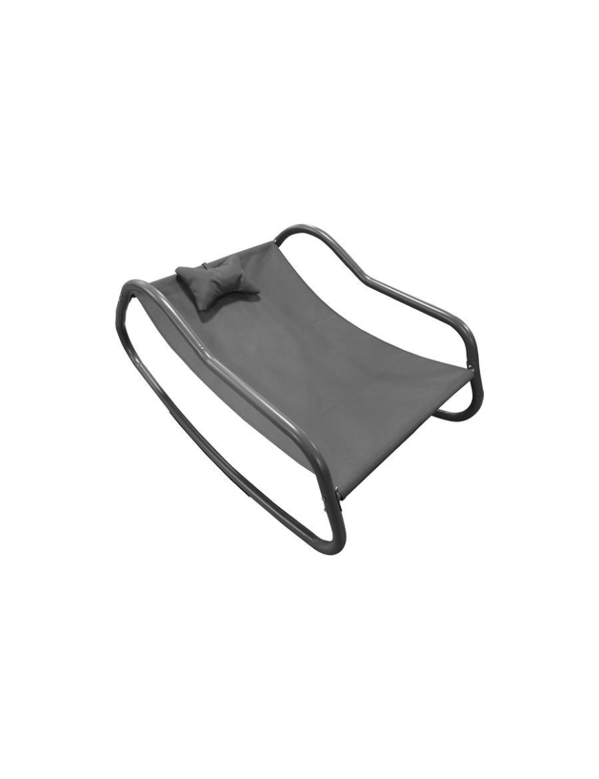 SDRAIO IN TEXTILENE CON CUSCINO 134x78x65 GRIGIO