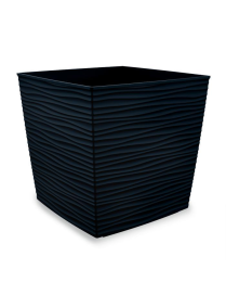 L.AURORA ANTRACITE VASO CUBE 30x30x29cm