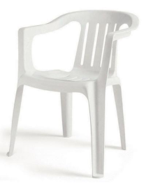 WHITE MONOBLOCK JADE CHAIR