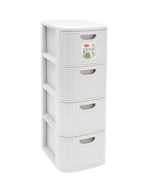 L.DOMUS CASSETTIERA SLIM 4CASS BIANCO
