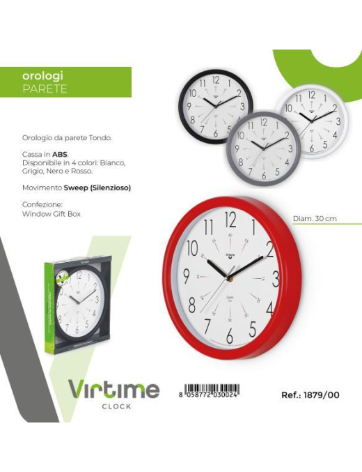OROLOGIO PARETE ABS d.30cm 1879/00
