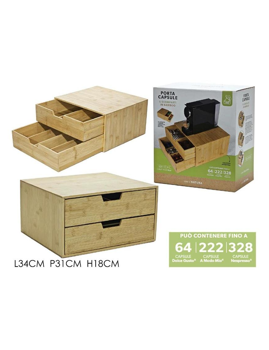 PORTACAPSULE BAMBOO DUE CASS 751199