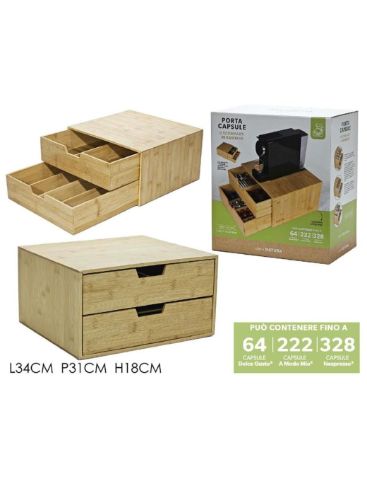 PORTACAPSULE BAMBOO DUE CASS 751199