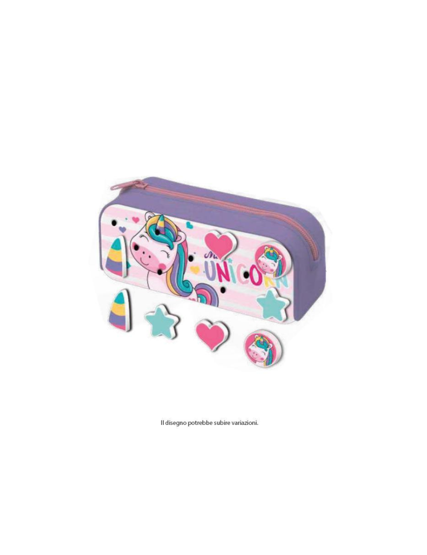 UNICORNO ASTUCCIO SILICONE CON PATCH
